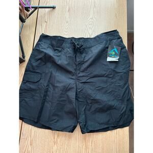 New Mens Kanu Surf Swim Trunks or Board Shorts Cargo Pockets Black size 3X
